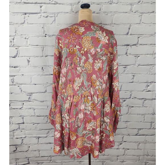 Nurture by Westbound Rose Bloom Top Womens 1X Floral Boho Fairycore Lagenlook - Picture 3 of 12